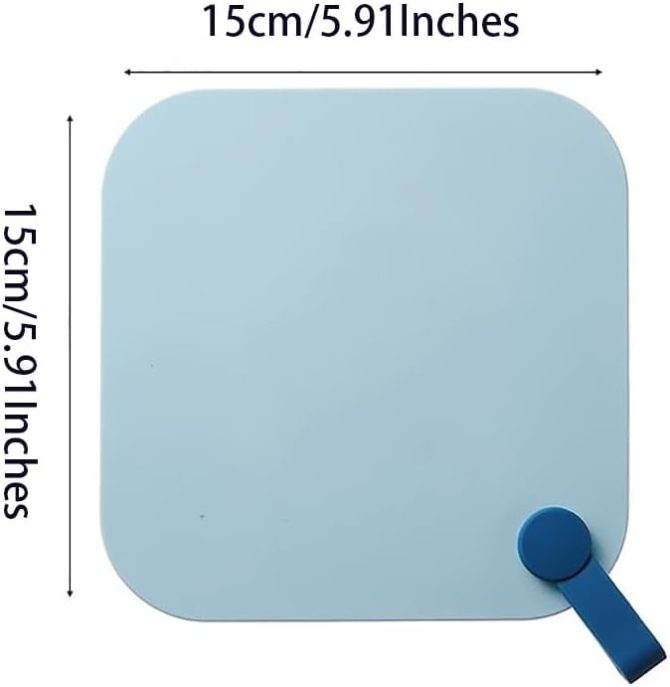 5Pcs Silicone Tub Stopper Floor Drain Cover, 5.9×5.9in Sewer Anti-Odor Mat Deodorizing Drain Plugs for Kitchen,Bathroom and Laundry (Blue) - Image 2
