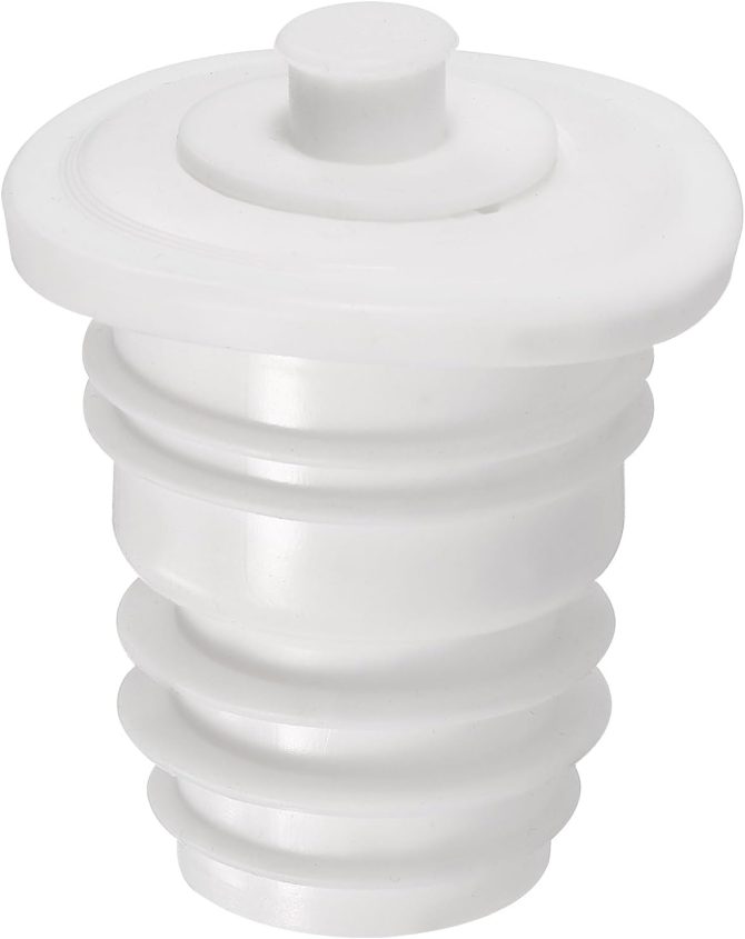 Drain Pipe Seal Ring with Plug, Silicone Ring Washing Machine Sealing Plug, Anti-Odor Floor Drain Plug Sewer Pipe Seal Ring Sealing Cover for 35-40mm PVC Drainage Pipes, White