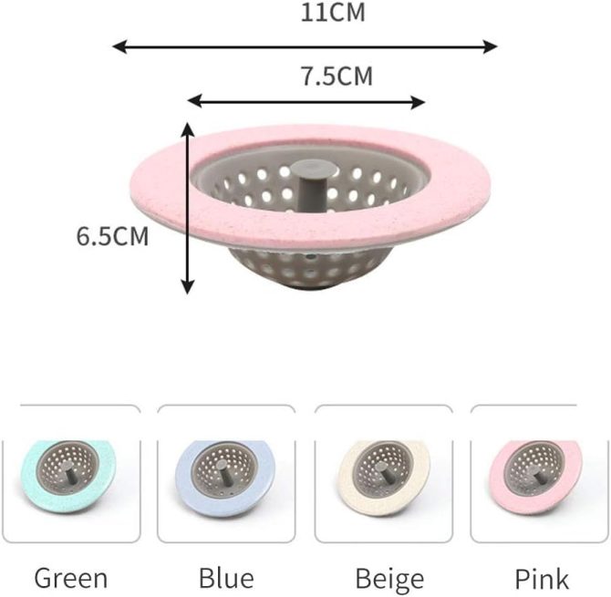 4Pcs Silicone Kitchen Sink Strainer Stopper Waste Plug Sink Filter Waste Collector Bathroom Sink Drains Cover Sewer Hair Filter Tools - Image 2