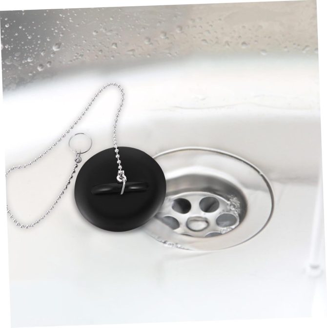 Silicone Sewer Plugs 2 Pack Water Stoppers for Bath Tub Shower Drain Cover Hair Catcher Leakproof - Image 2