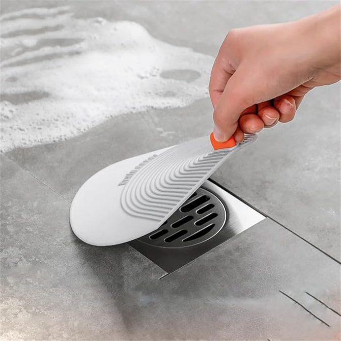 4 Piece Shower Drain Cover Silicone Bathtub Plug Floor Drain Plug Bathtub Drain Cover Sewer Deodorizer Floor Drain Odor Mats for Kitchen Bathroom Kitchen and Laundry Room - Image 2