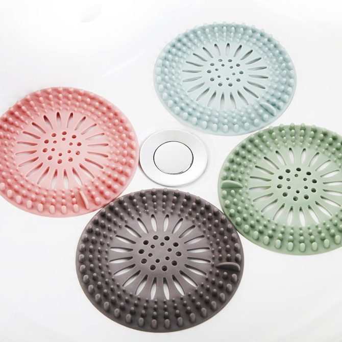 Sink Drain Filter Silicone Toilet Sewer Floor Drain Mesh Silicone Cover Bathroom Hair Block Floor Drain Filter Kitchen Bathroom Supplies - Image 2