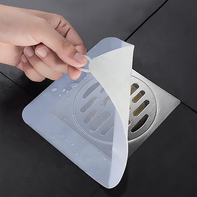 Silicone Tub Stopper Floor Drain Cover, 2 Pieces Sewer Anti-Odor Mat Deodorizing Drain Plugs for Kitchen, Bathroom and Laundry(5x5 inch)